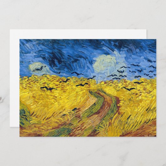 Vincent van Gogh - Wheatfield mit Crows Einladung (Vorne/Hinten)