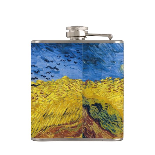 Vincent van Gogh - Wheatfield mit Crows Flachmann (Rückseite)