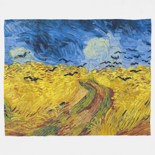 Vincent van Gogh - Wheatfield mit Crows Fleecedecke (Vorderseite (Horizontal))
