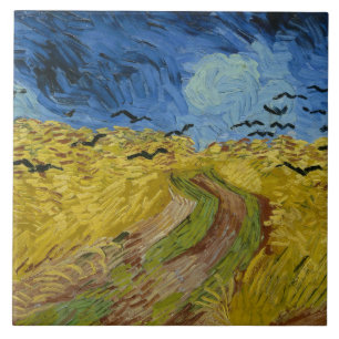 Vincent van Gogh - Wheatfield mit Crows Fliese