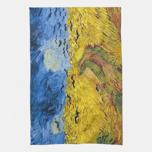 Vincent van Gogh - Wheatfield mit Crows Geschirrtuch (Vertikal)