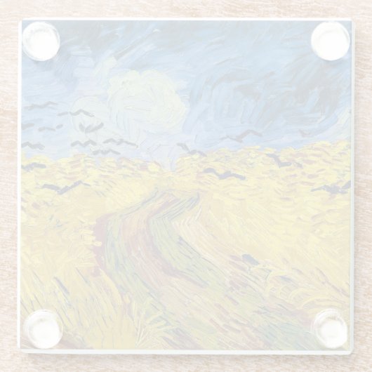 Vincent van Gogh - Wheatfield mit Crows Glasuntersetzer (Rückseite)