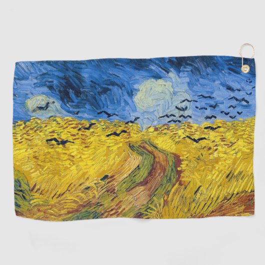 Vincent van Gogh - Wheatfield mit Crows Golfhandtuch (Horizontal)