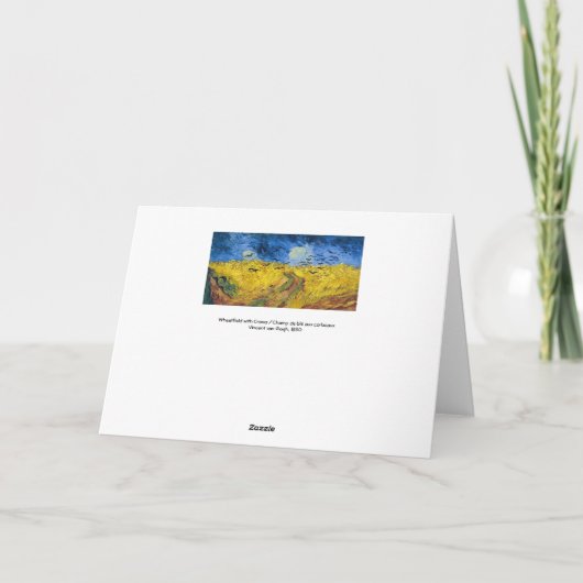 Vincent van Gogh - Wheatfield mit Crows Karte (Rückseite)