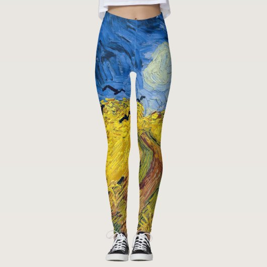 Vincent van Gogh - Wheatfield mit Crows Leggings (Vorderseite)