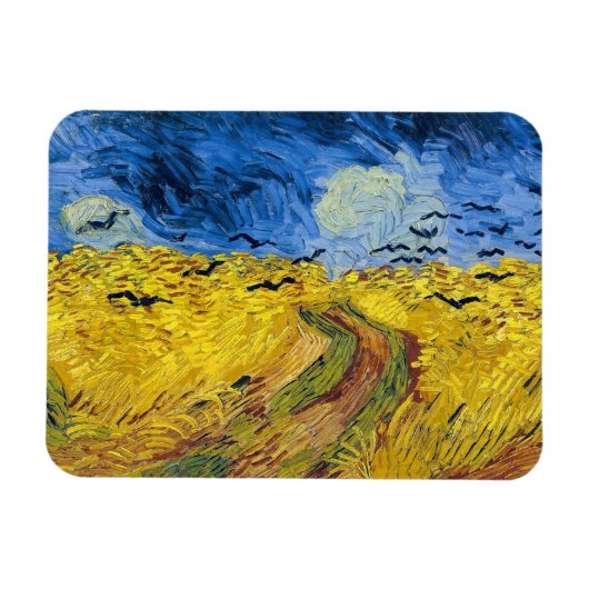 Vincent van Gogh - Wheatfield mit Crows Magnet (Horizontal)