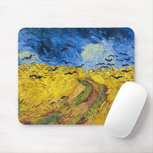 Vincent van Gogh - Wheatfield mit Crows Mousepad (Mit Mouse)