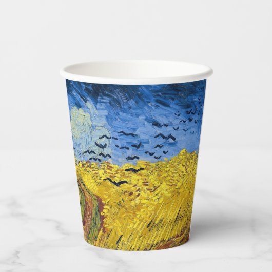 Vincent van Gogh - Wheatfield mit Crows Pappbecher (Rückseite)