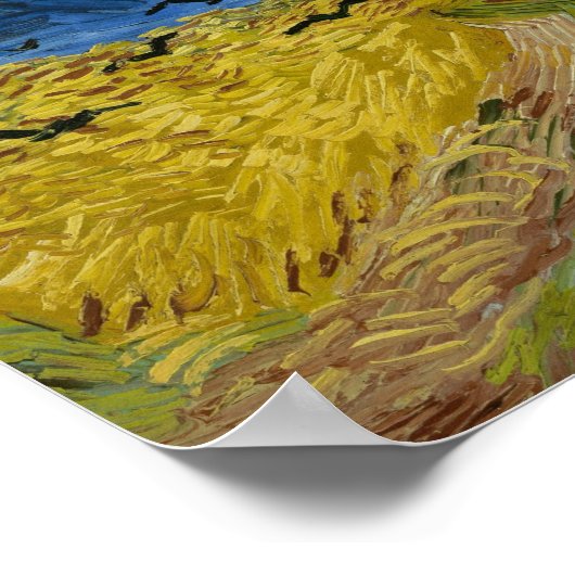 Vincent van Gogh - Wheatfield mit Crows Poster (Ecke)