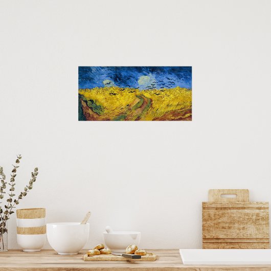 Vincent van Gogh - Wheatfield mit Crows Poster (Küche)