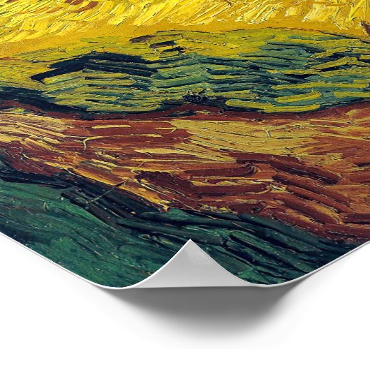 Vincent van Gogh - Wheatfield mit Crows Poster (Ecke)