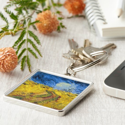 Vincent van Gogh - Wheatfield mit Crows Schlüsselanhänger (Seite)