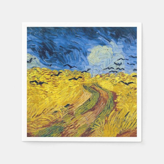 Vincent van Gogh - Wheatfield mit Crows Serviette (Vorderseite)
