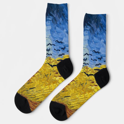 Vincent van Gogh - Wheatfield mit Crows Socken (Linkes Detail)