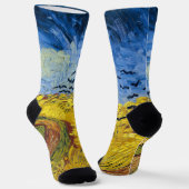 Vincent van Gogh - Wheatfield mit Crows Socken (Gewinkelt)