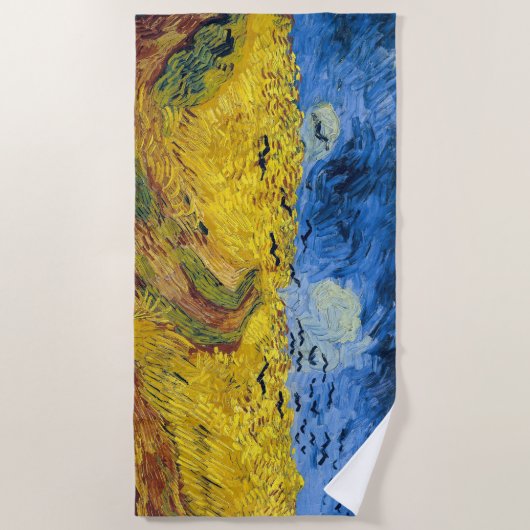 Vincent van Gogh - Wheatfield mit Crows Strandtuch (Vorderseite)