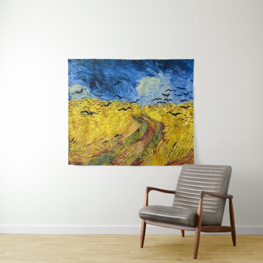 Vincent van Gogh - Wheatfield mit Crows Wandteppich (Beispiel (Horizontal))