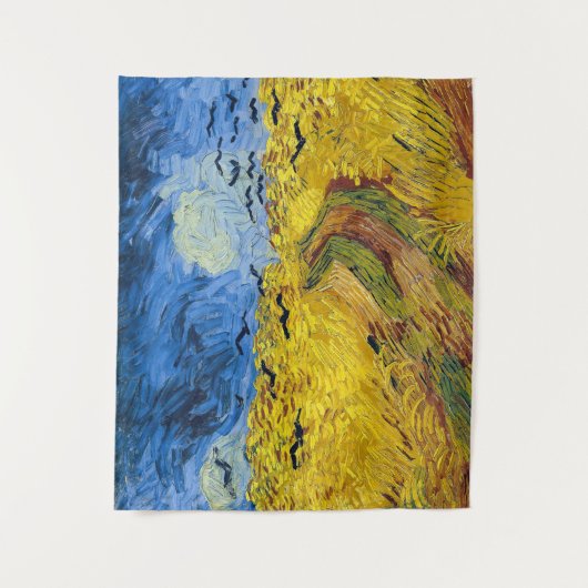 Vincent van Gogh - Wheatfield mit Crows Wandteppich (Vorderseite)
