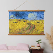 Vincent van Gogh - Wheatfield mit Crows Wandteppich Mit Holzrahmen (Schlafzimmer)