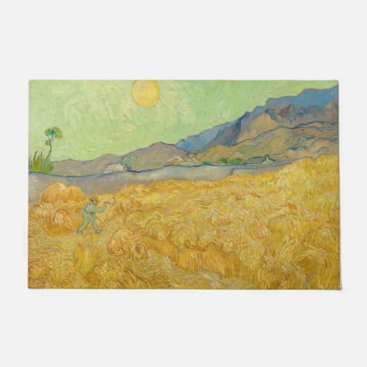 Vincent van Gogh - Wheatfield mit einem Sensenmann Fußmatte (Vorderseite)