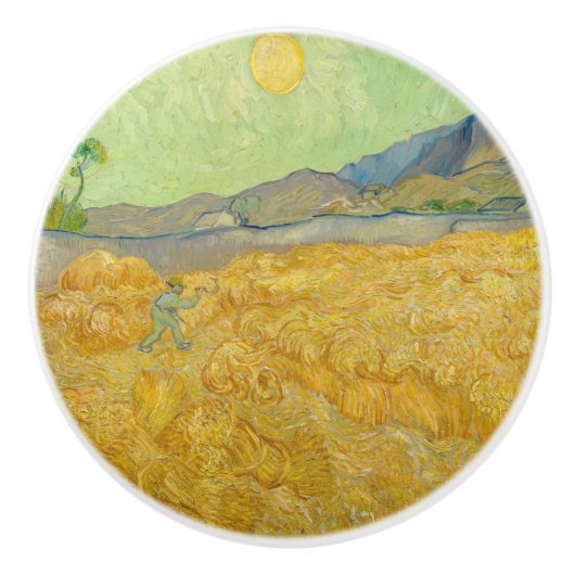 Vincent van Gogh - Wheatfield mit einem Sensenmann Keramikknauf (Vorderseite)