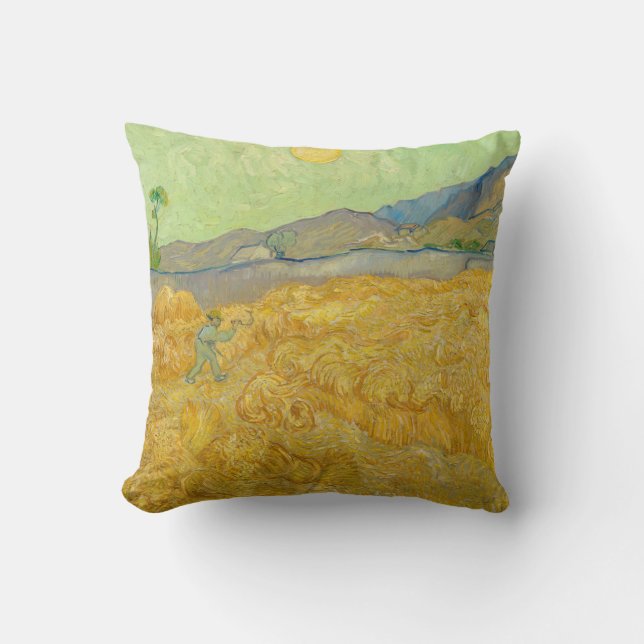Vincent van Gogh - Wheatfield mit einem Sensenmann Kissen (Vorderseite)