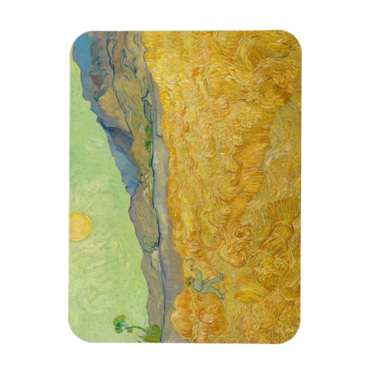 Vincent van Gogh - Wheatfield mit einem Sensenmann Magnet (Vertikal)