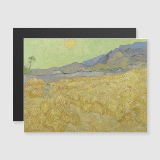 Vincent Van Gogh, Wheatfield mit einem Sensenmann Magneteinladung (Vorne/Hinten)