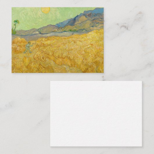 Vincent van Gogh - Wheatfield mit einem Sensenmann Mitteilungskarte (Vorne/Hinten)