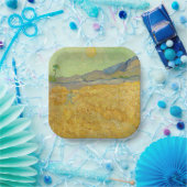 Vincent van Gogh - Wheatfield mit einem Sensenmann Pappteller (Party)