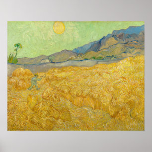 Vincent van Gogh - Wheatfield mit einem Sensenmann Poster