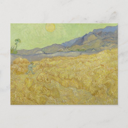 Vincent Van Gogh, Wheatfield mit einem Sensenmann Postkarte (Vorderseite)