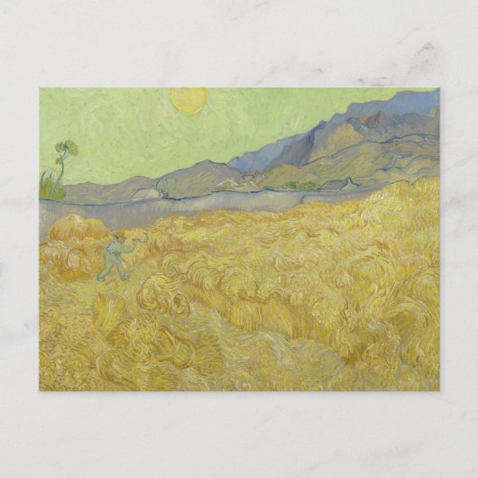 Vincent van Gogh - Wheatfield mit einem Sensenmann Postkarte (Vorderseite)