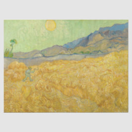 Vincent van Gogh - Wheatfield mit einem Sensenmann Seidenpapier