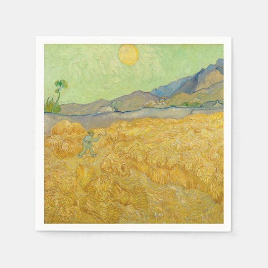 Vincent van Gogh - Wheatfield mit einem Sensenmann Serviette (Vorderseite)