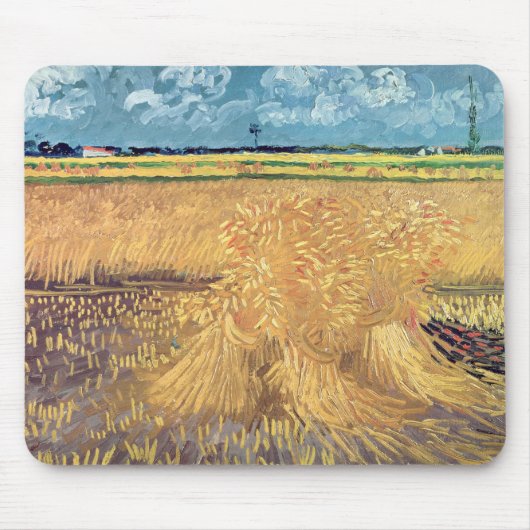 Vincent van Gogh | Wheatfield mit Garben, 1888 Mousepad (Vorne)