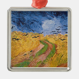 Vincent van Gogh   Wheatfield mit Krähen, 1890 Silbernes Ornament
