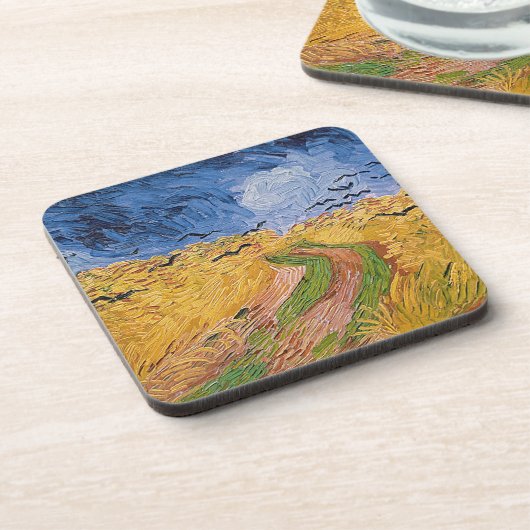 Vincent van Gogh | Wheatfield mit Krähen, 1890 Untersetzer (Linke Seite)