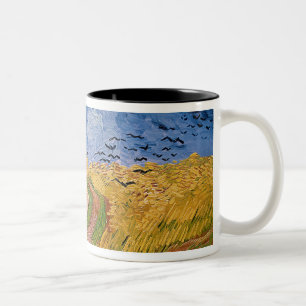 Vincent van Gogh   Wheatfield mit Krähen, 1890 Zweifarbige Tasse