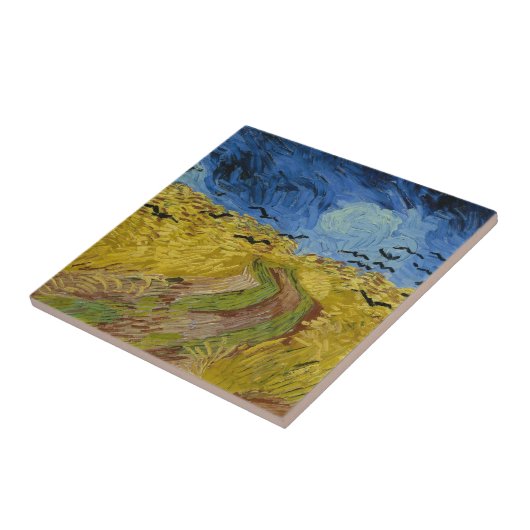 Vincent van Gogh - Wheatfield mit Krähen Fliese (Seite)