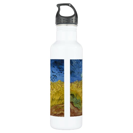 Vincent van Gogh - Wheatfield mit Krähen Trinkflasche (Rückseite)