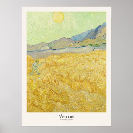 Vincent van Gogh Wheatfield mit Sensenmann Art Pri Poster (Vorne)