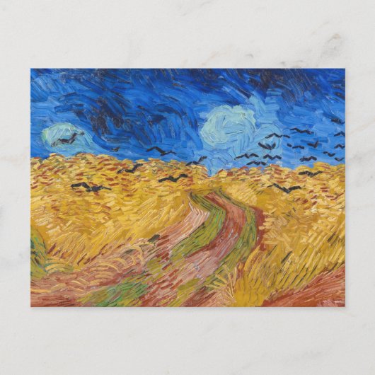 Vincent van Gogh Wheatfield Painting Postcard Postkarte (Vorderseite)