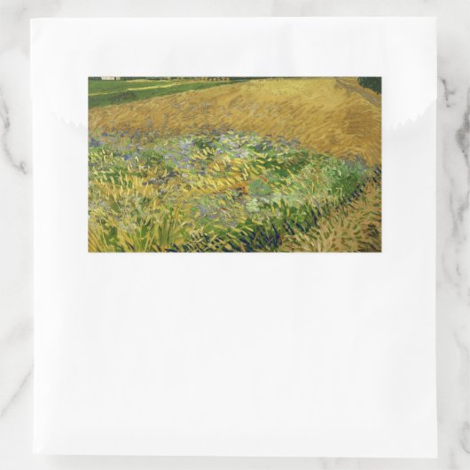 Vincent van Gogh - Wheatfield Rechteckiger Aufkleber (Tasche)