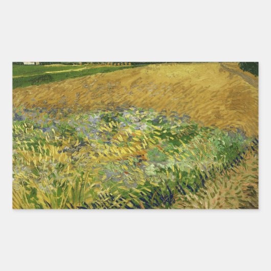 Vincent van Gogh - Wheatfield Rechteckiger Aufkleber (Vorderseite)