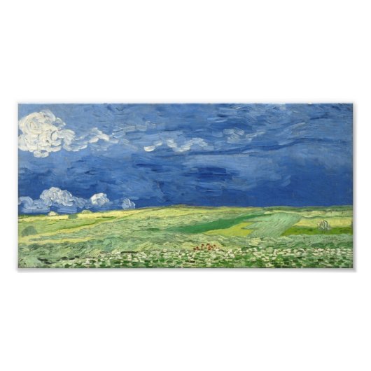 Vincent van Gogh - Wheatfield unter Gewitterwolken Fotodruck (Vorne)
