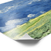 Vincent van Gogh - Wheatfield unter Gewitterwolken Fotodruck (Ecke)
