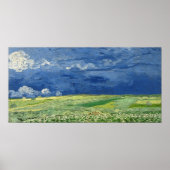Vincent van Gogh Wheatfield unter Gewitterwolken Poster (Vorne)