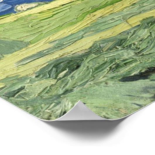 Vincent van Gogh Wheatfield unter Gewitterwolken Poster (Ecke)