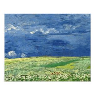 Vincent van Gogh - Wheatfield unter Thunderclouds Fotodruck